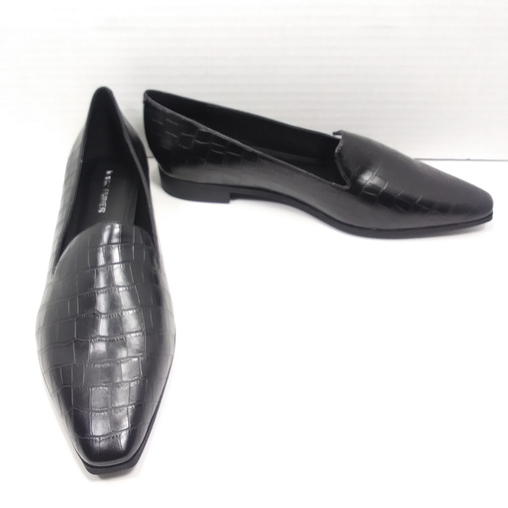 ⚡MARC FISHER "Bravi" Black Moc Croc Loafers